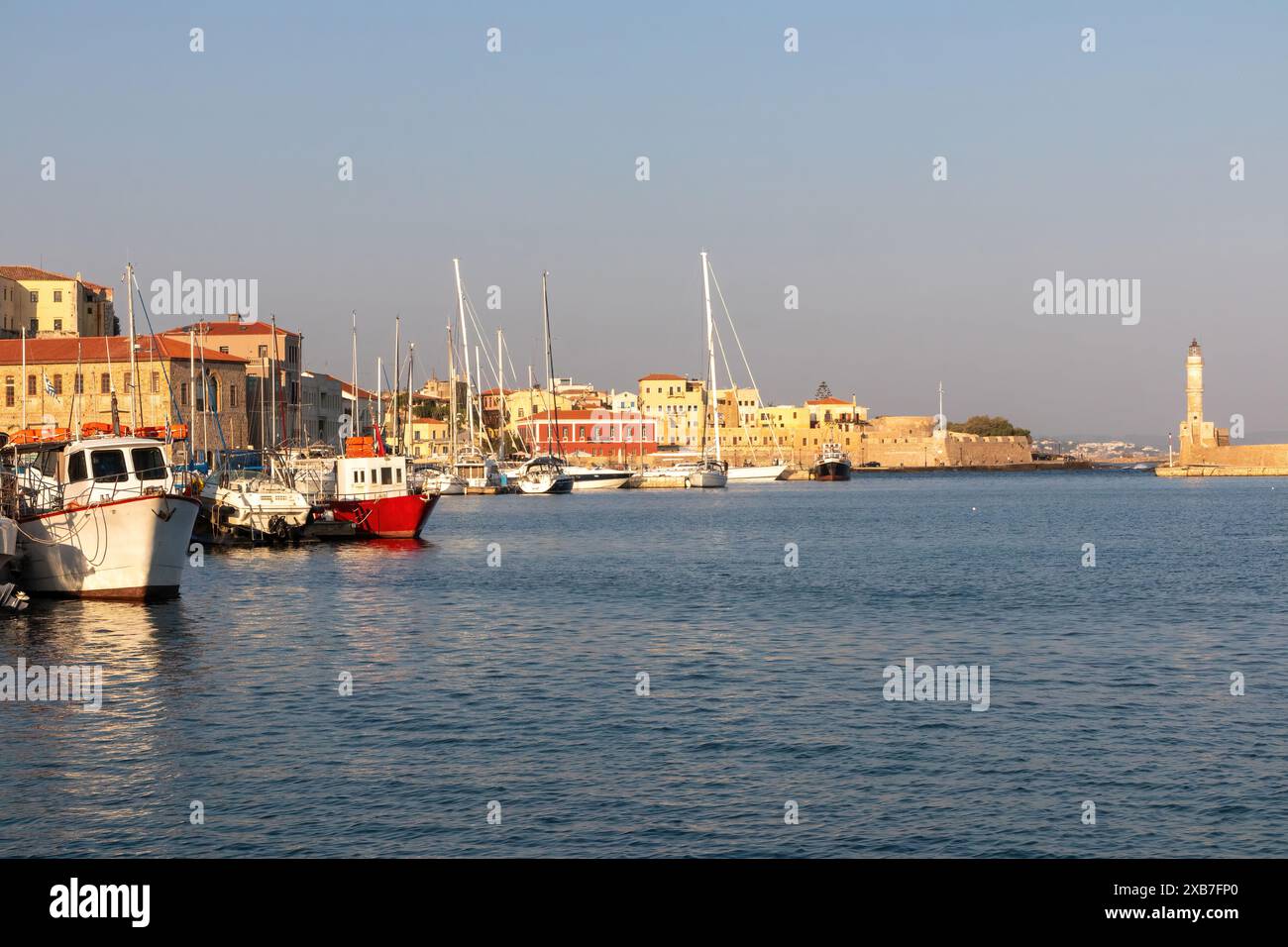 Der Venezianische Hafen, Chania, Kreta, Griechenland Stockfoto