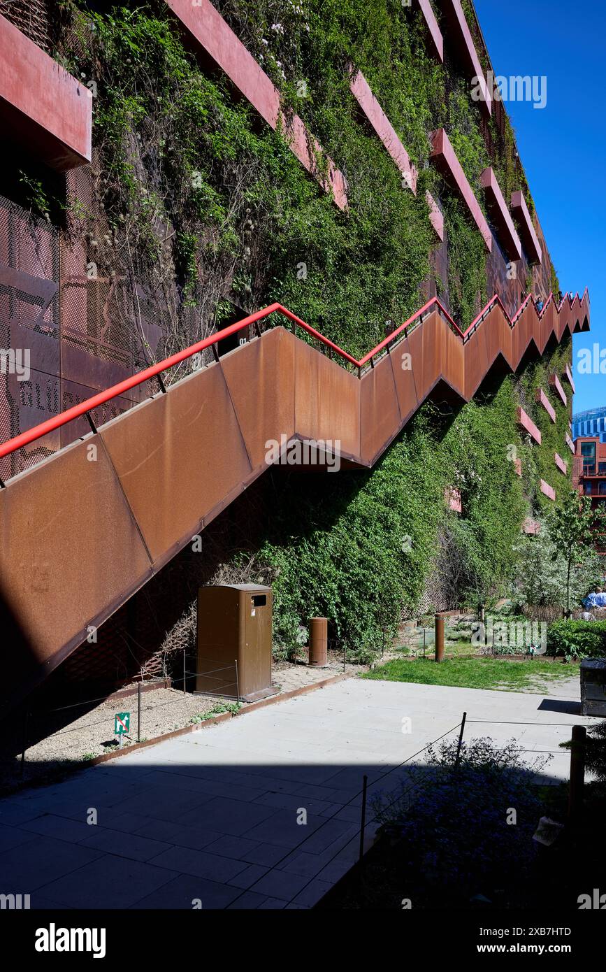 Treppen nach Konditaget Lüders, entworfen von JAJA Architects, fertiggestellt 2017; Kopenhagen, Dänemark Stockfoto