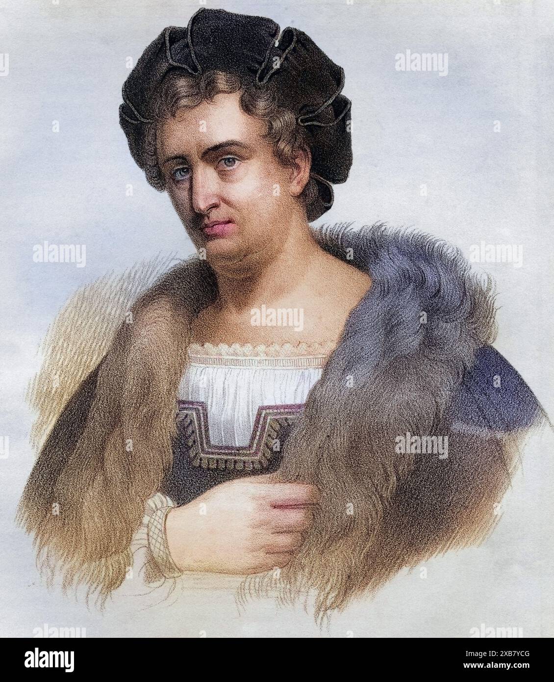 Francois-Joseph Talma, 1763-1826. Französischer Schauspieler und Theaterdirektor. Lithographie aus dem 19. Jahrhundert von em. Baerentzen & Co. Aus dem Buch „Figaro. Journal für Literatur, Kunst und Musik“ von Georg Garstensen. Veröffentlicht 1841., digital restaurierte Reproduktion von einer Vorlage aus dem 19. Jahrhundert, Datum nicht angegeben Stockfoto