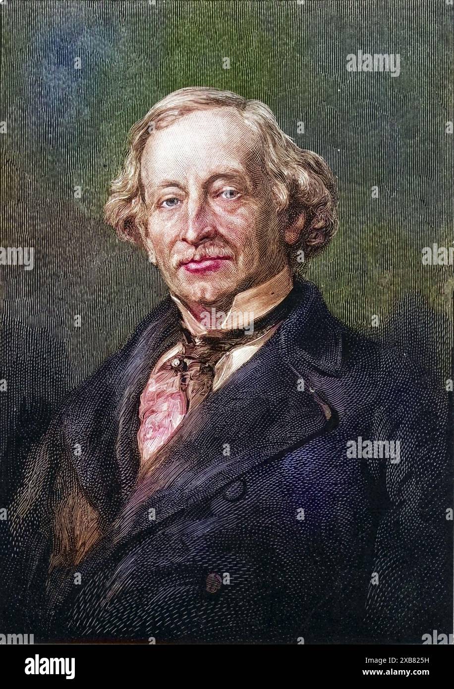 Charles Upham Shepard (1804–1886), amerikanischer Mineraloge- und Meteoritenspezialist, geboren in Little Compton, Rhode Island. Compton lehrte in Yale (1827–1844) und am Amherst College (1844–1877). Kupferstich, 1896., digital restaurierte Reproduktion von einer Vorlage aus dem 19. Jahrhundert, Datum nicht angegeben Stockfoto