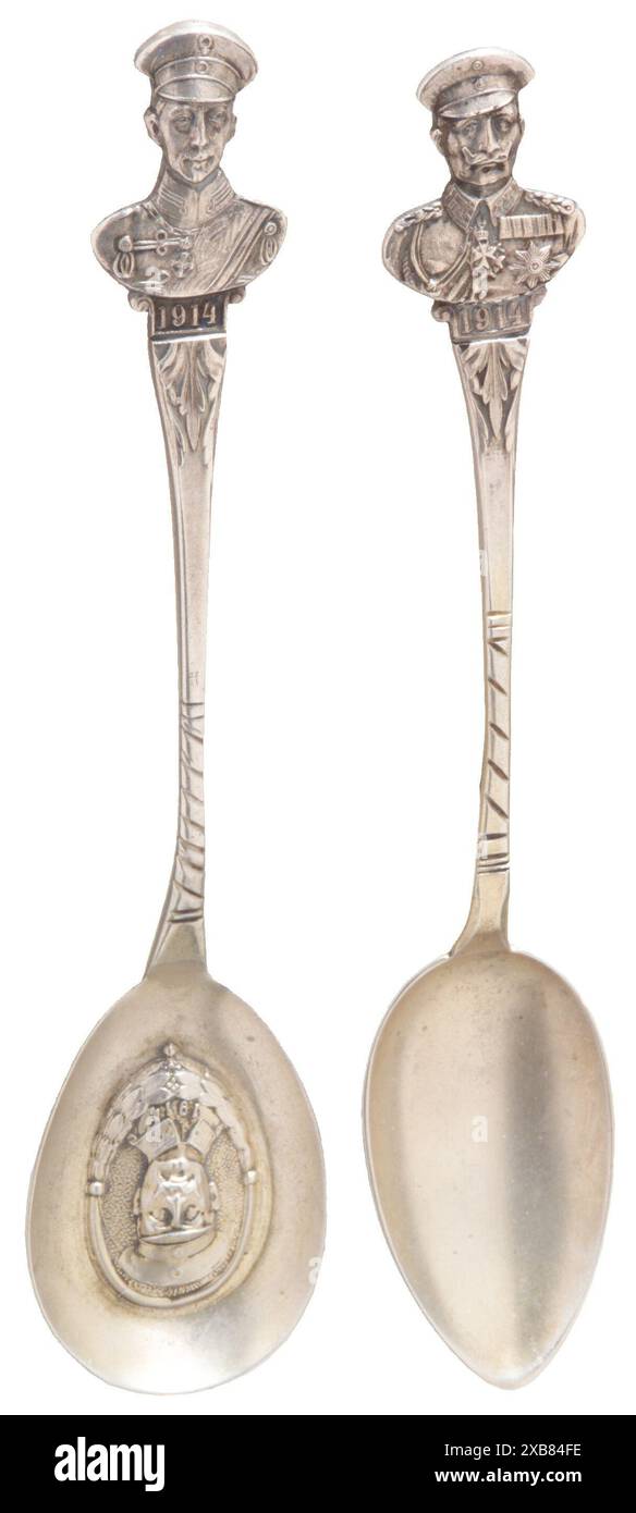 BESTECK, LÖFFEL, 1910ER JAHRE, FREI VON EIGENTUM | URHEBERRECHT DES KÜNSTLERS MUSS NICHT GELÖSCHT WERDEN Stockfoto