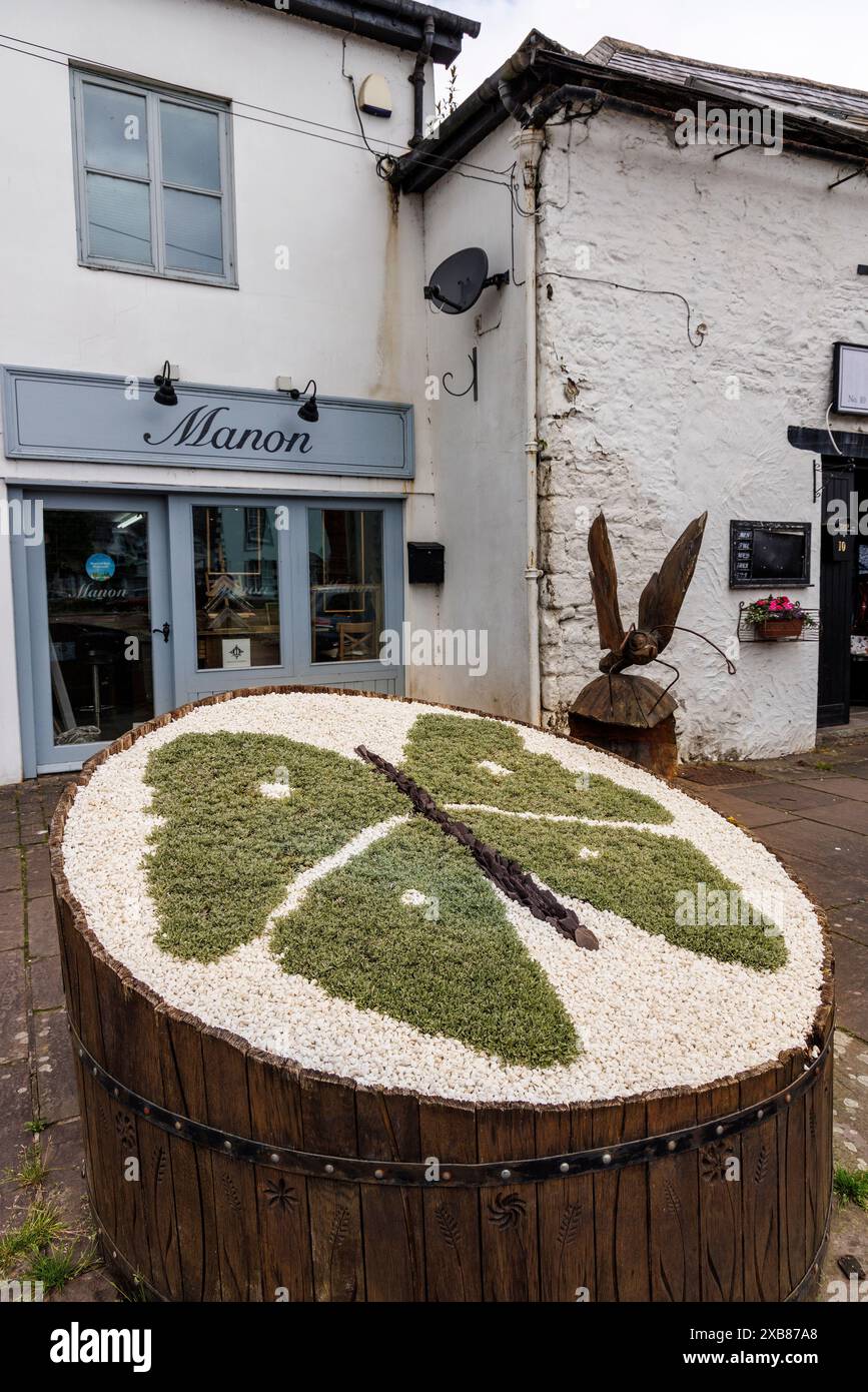 The Usk Butterfly, Usk, Monmouthshire, Wales, Großbritannien Stockfoto