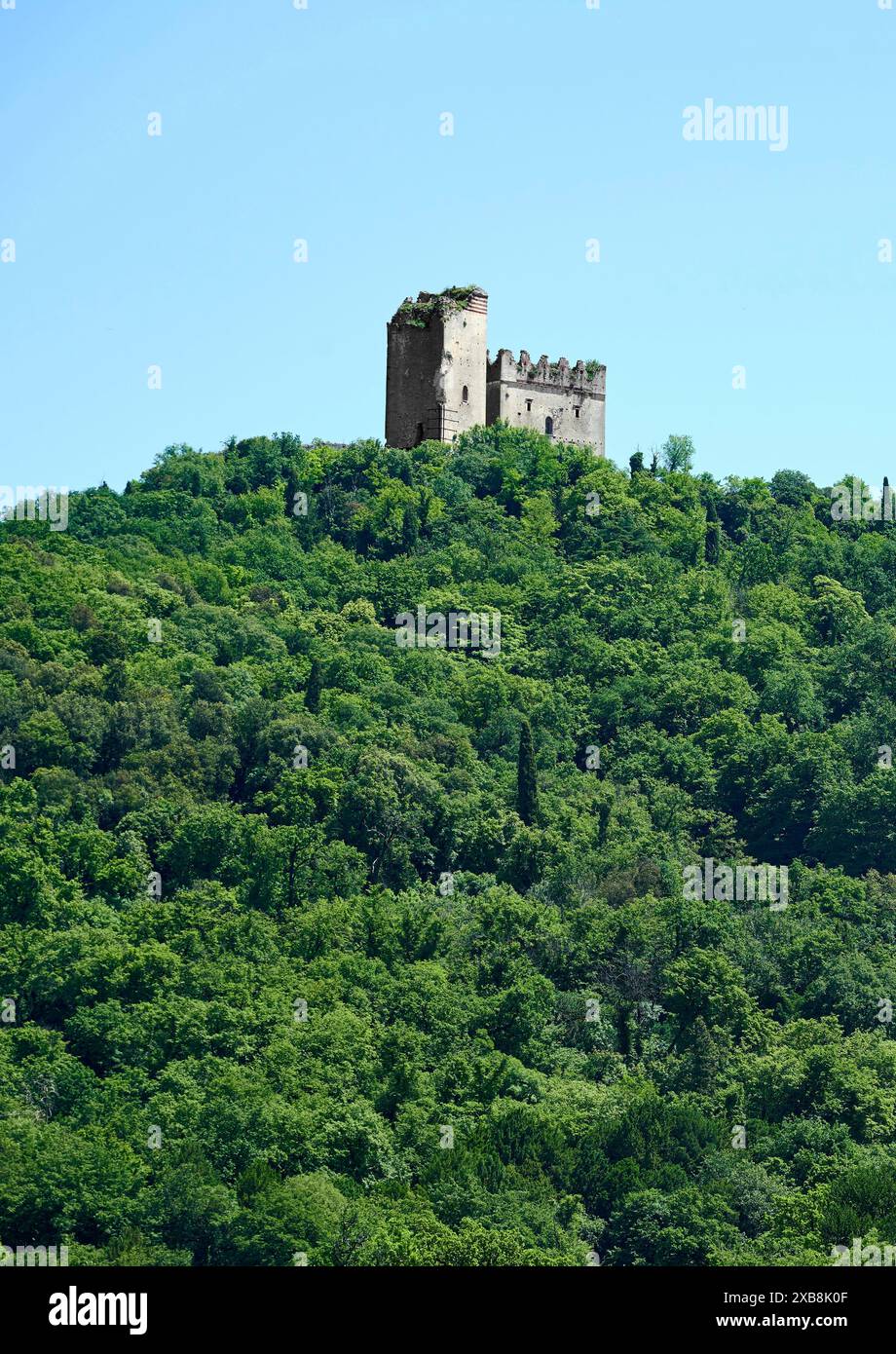 Illasi (VR), Italien, die mittelalterliche Burg von Illasi, im 10. Jahrhundert Stockfoto