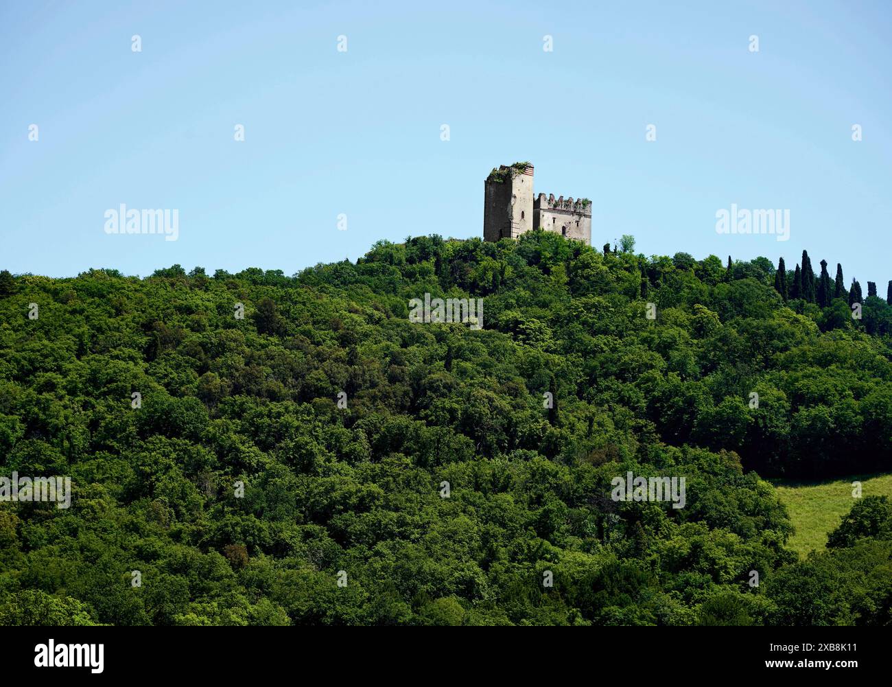 Illasi (VR), Italien, die mittelalterliche Burg von Illasi, im 10. Jahrhundert Stockfoto