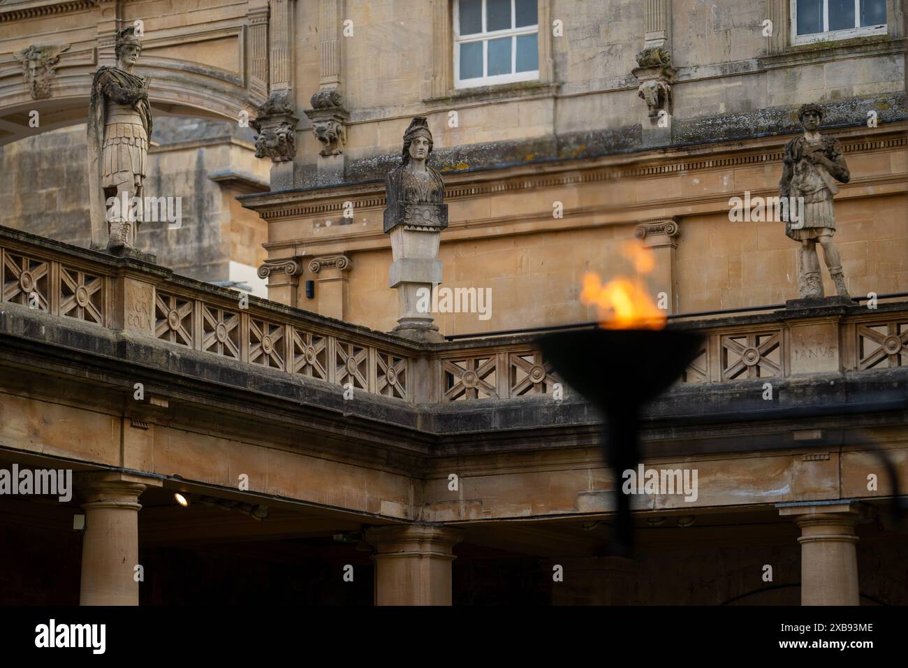 Römische Bäder in Bath, Somerset, Großbritannien Stockfoto