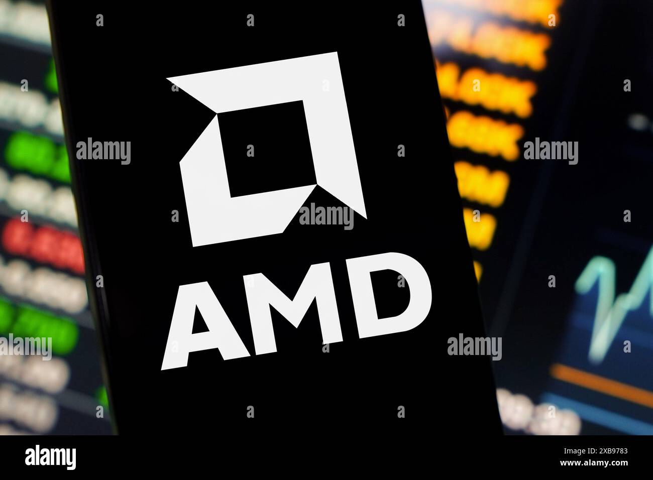 Brasilien. Mai 2024. In dieser Abbildung wird das AMD-Logo (Advanced Micro Devices) auf einem Smartphone-Bildschirm angezeigt. Quelle: SOPA Images Limited/Alamy Live News Stockfoto