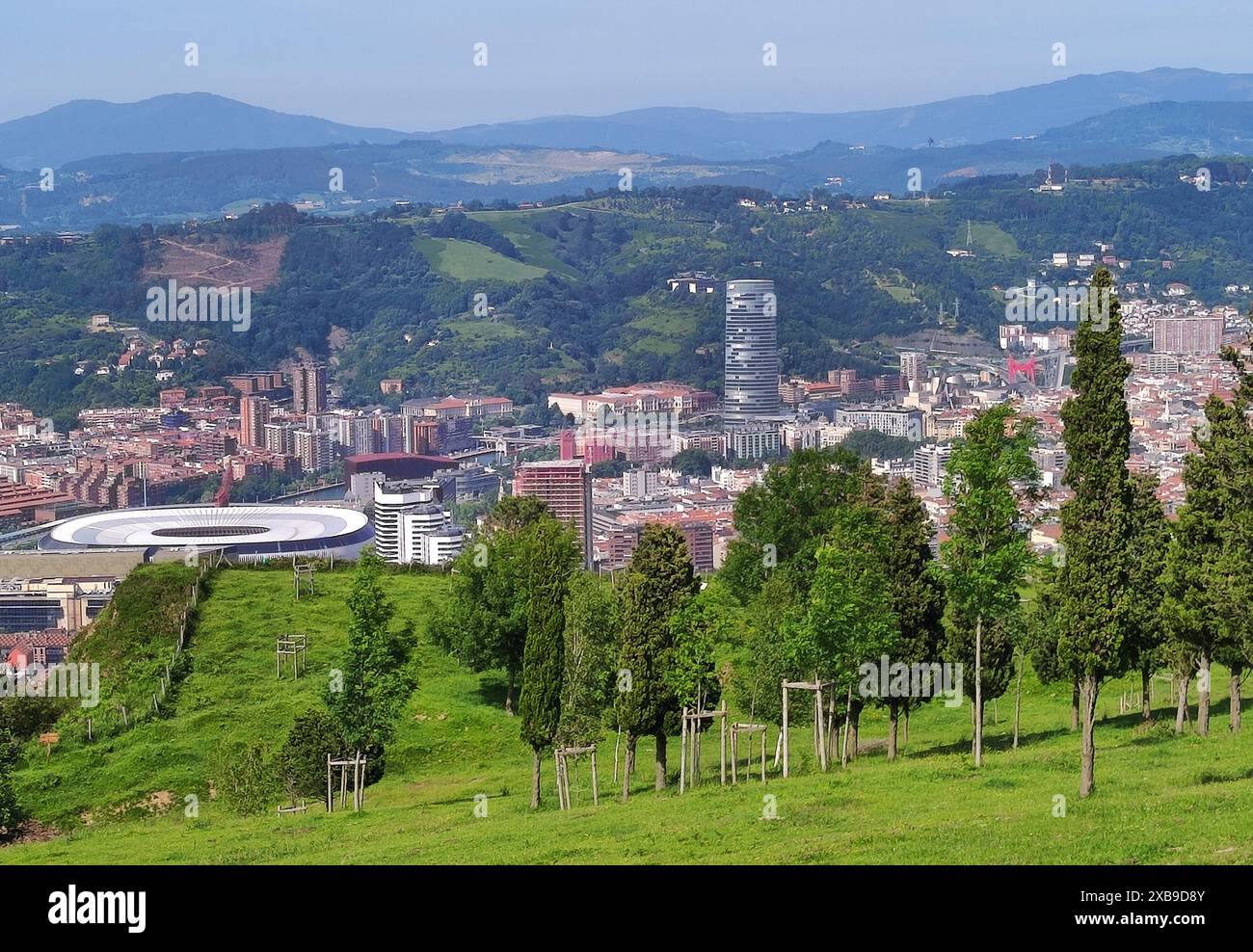 Bilbao: Panoramablick vom Aussichtspunkt Arraiz Stockfoto