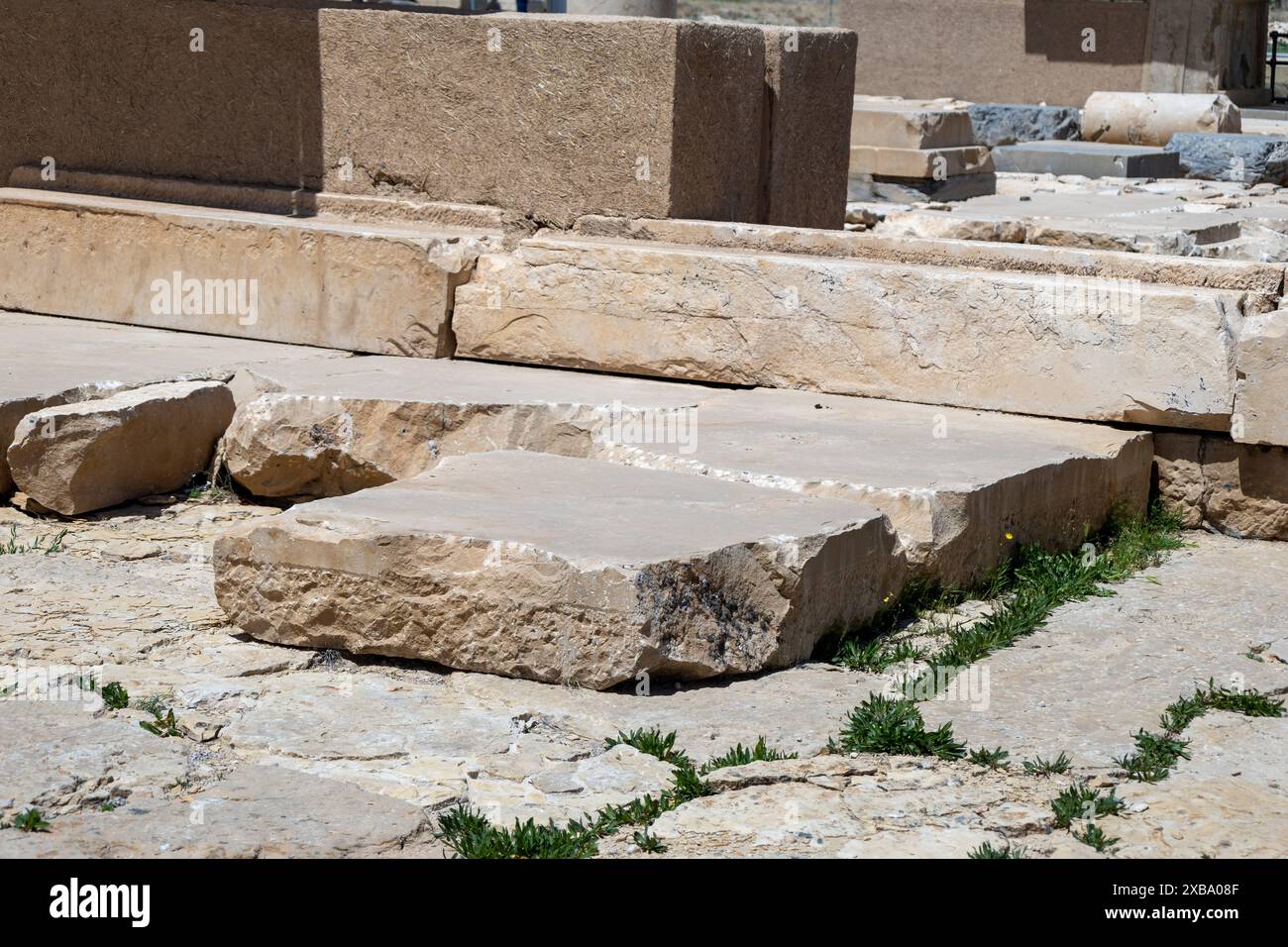 Ruinen eines alten persischen Palastes in Pasargadae, Iran Stockfoto