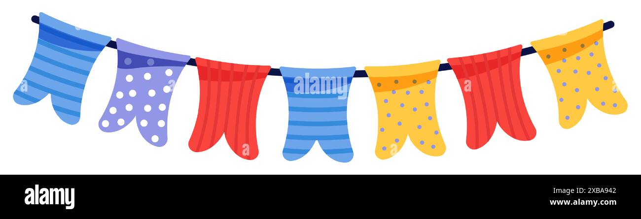 Bunte Partyfahnen Vektor Stock Vektor