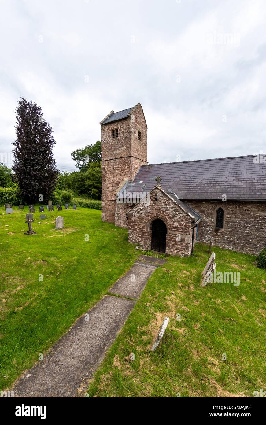 St. Thomas a Beckett Church, Wolvesnewton, Monmouthshire, Wales. UK Stockfoto