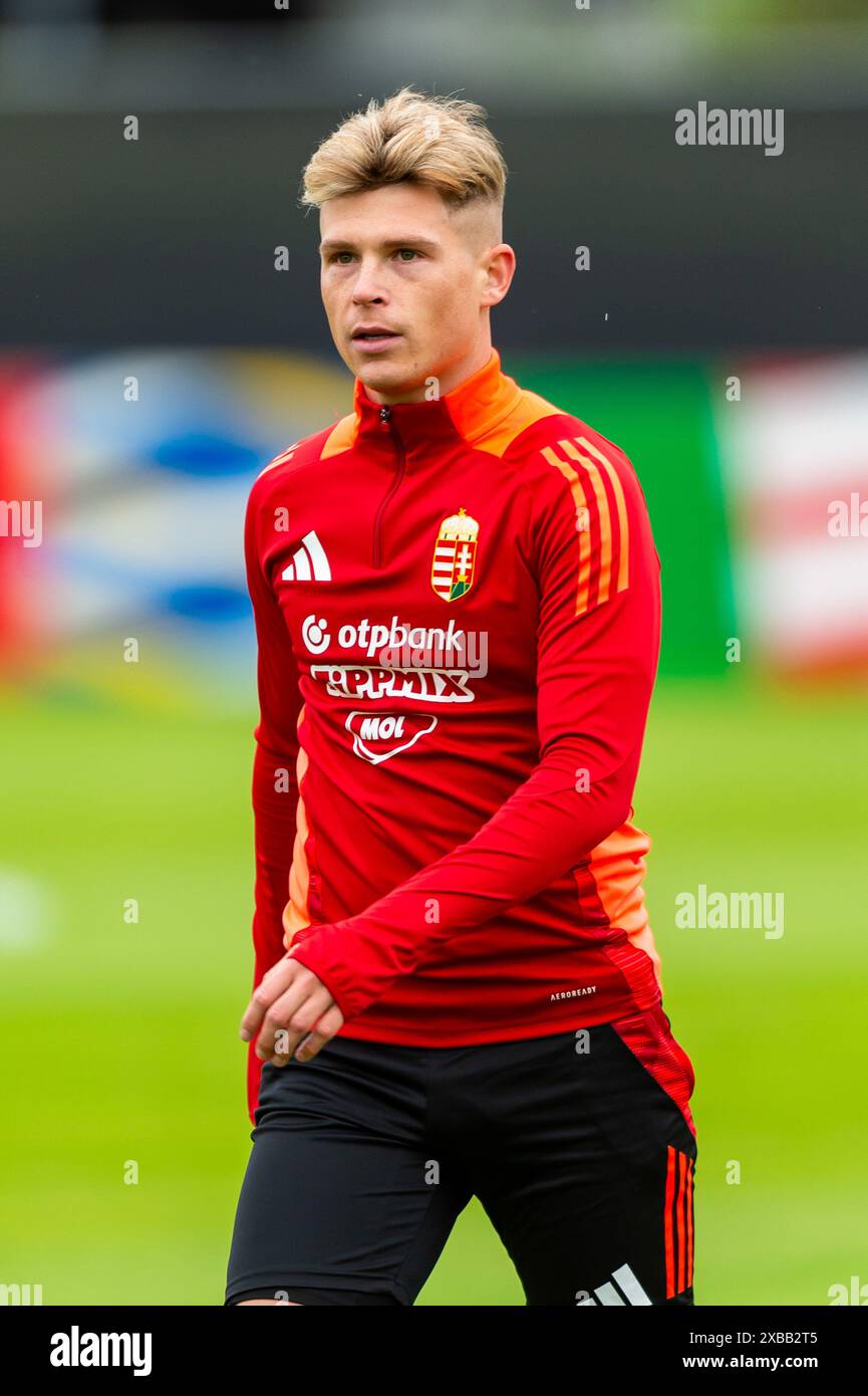 Kevin Csoboth (23, Ungarn) GER, Training Ungarische Nationalmannschaft, Fussball, UEFA Euro 2024, 11.06.2024 Foto: Eibner-Pressefoto/Florian Wolf Stockfoto