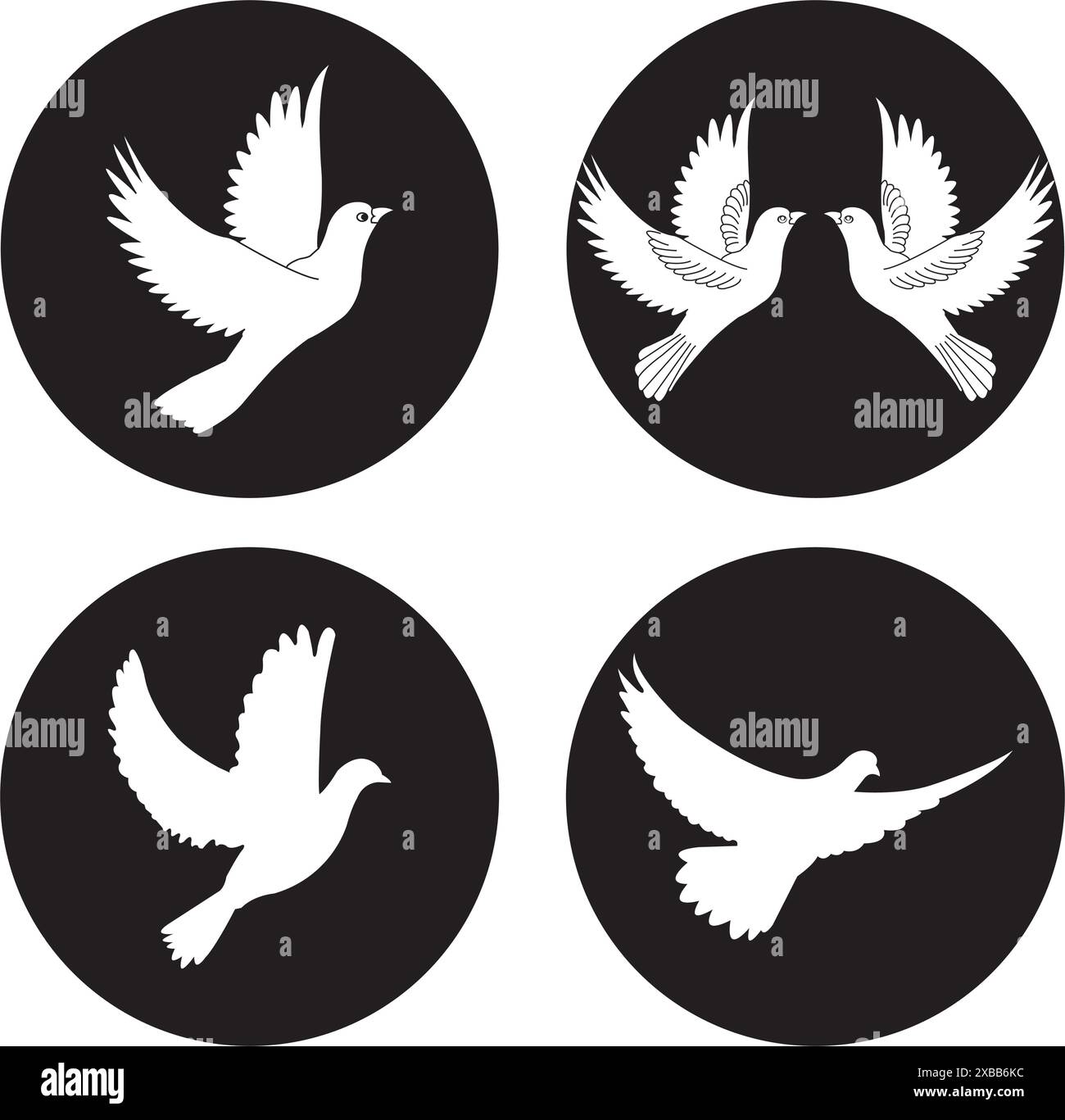 Fliegende Taube Symbol Vektor Illustration Symbol Design Stock Vektor