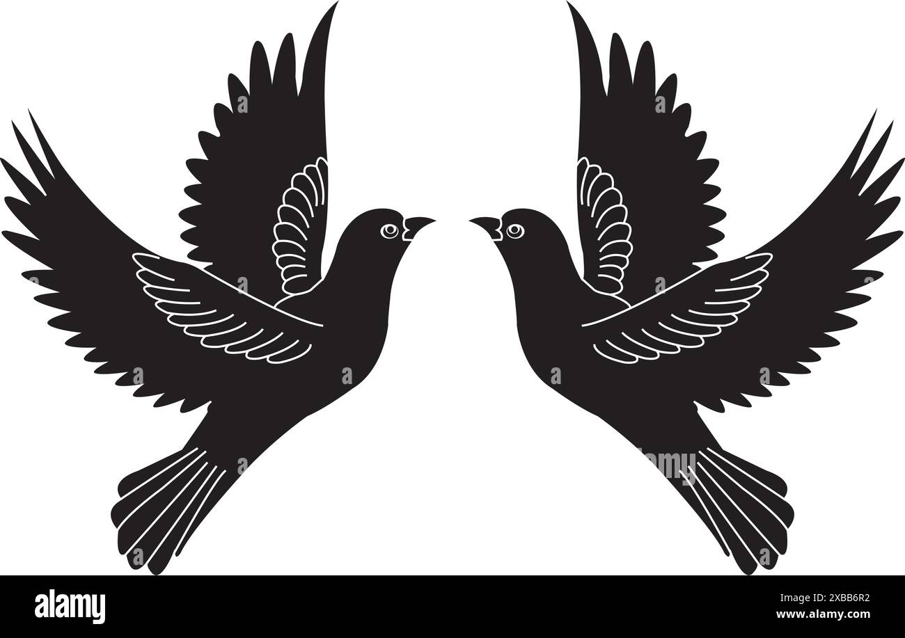 Fliegende Taube Symbol Vektor Illustration Symbol Design Stock Vektor