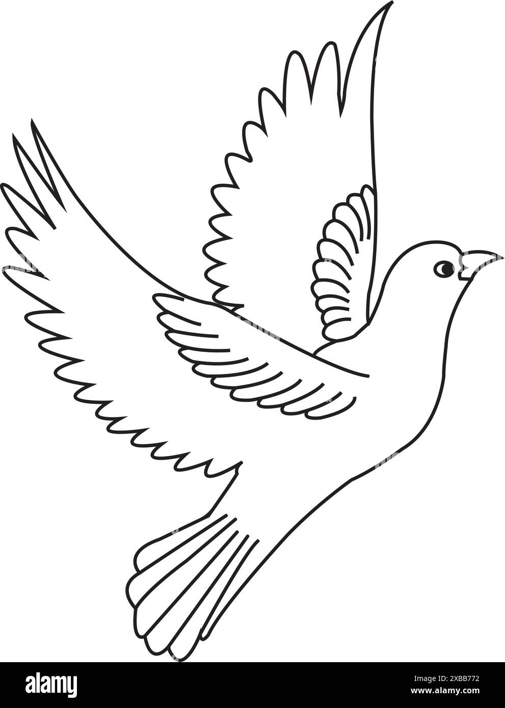 Fliegende Taube Symbol Vektor Illustration Symbol Design Stock Vektor