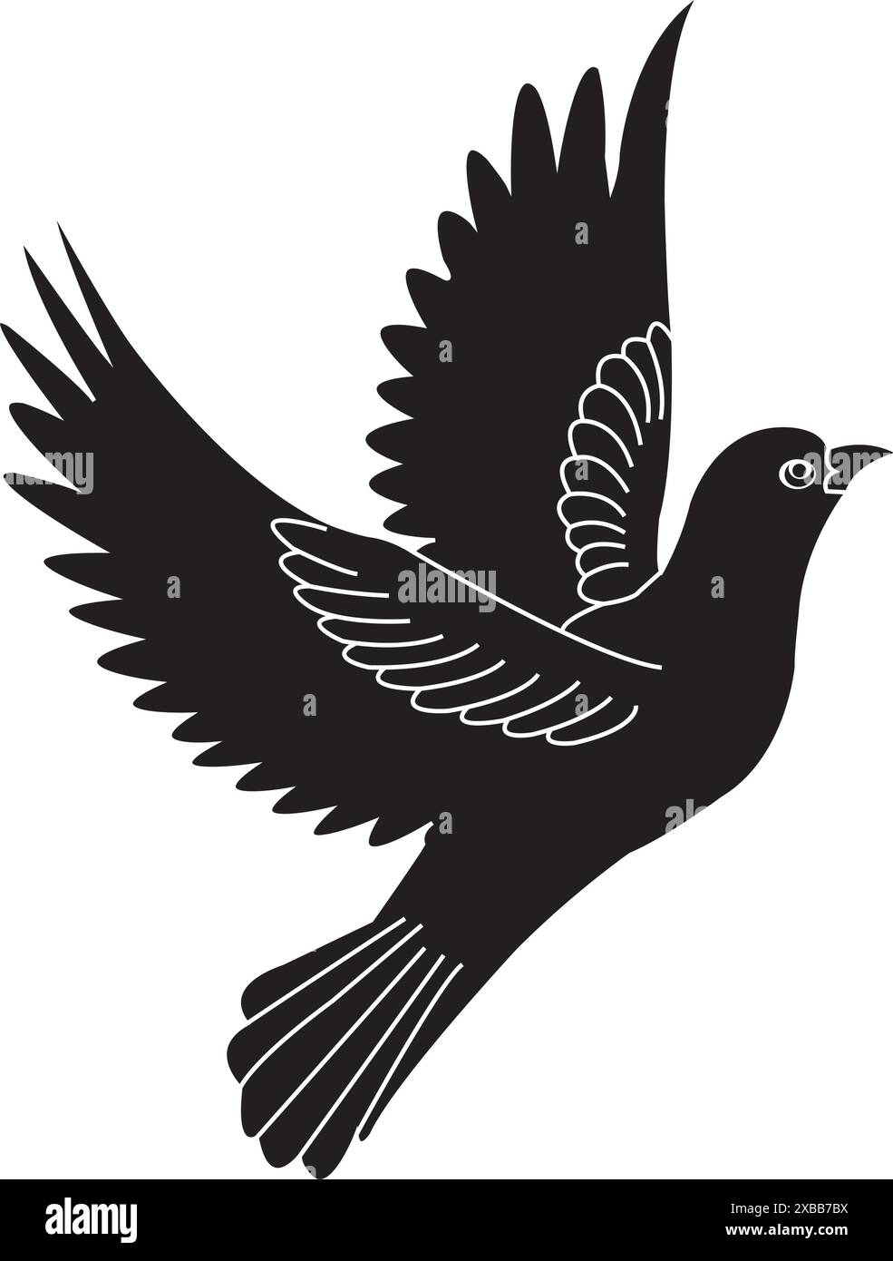 Fliegende Taube Symbol Vektor Illustration Symbol Design Stock Vektor