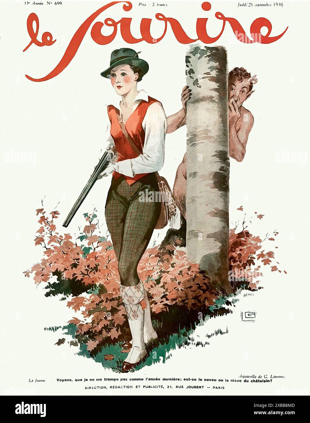 LéoNEC Georges - Cover von Le Sourire, September 1930. Stockfoto