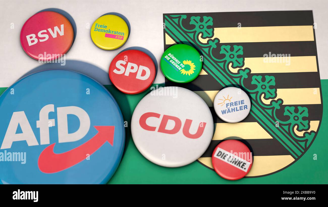 Die stärkste Fraktion der AFD in Sachsen Stockfoto
