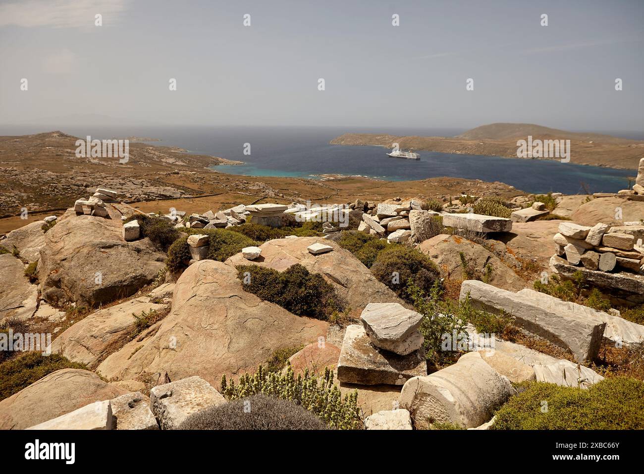 delos archäologische Stätte griechenland Stockfoto