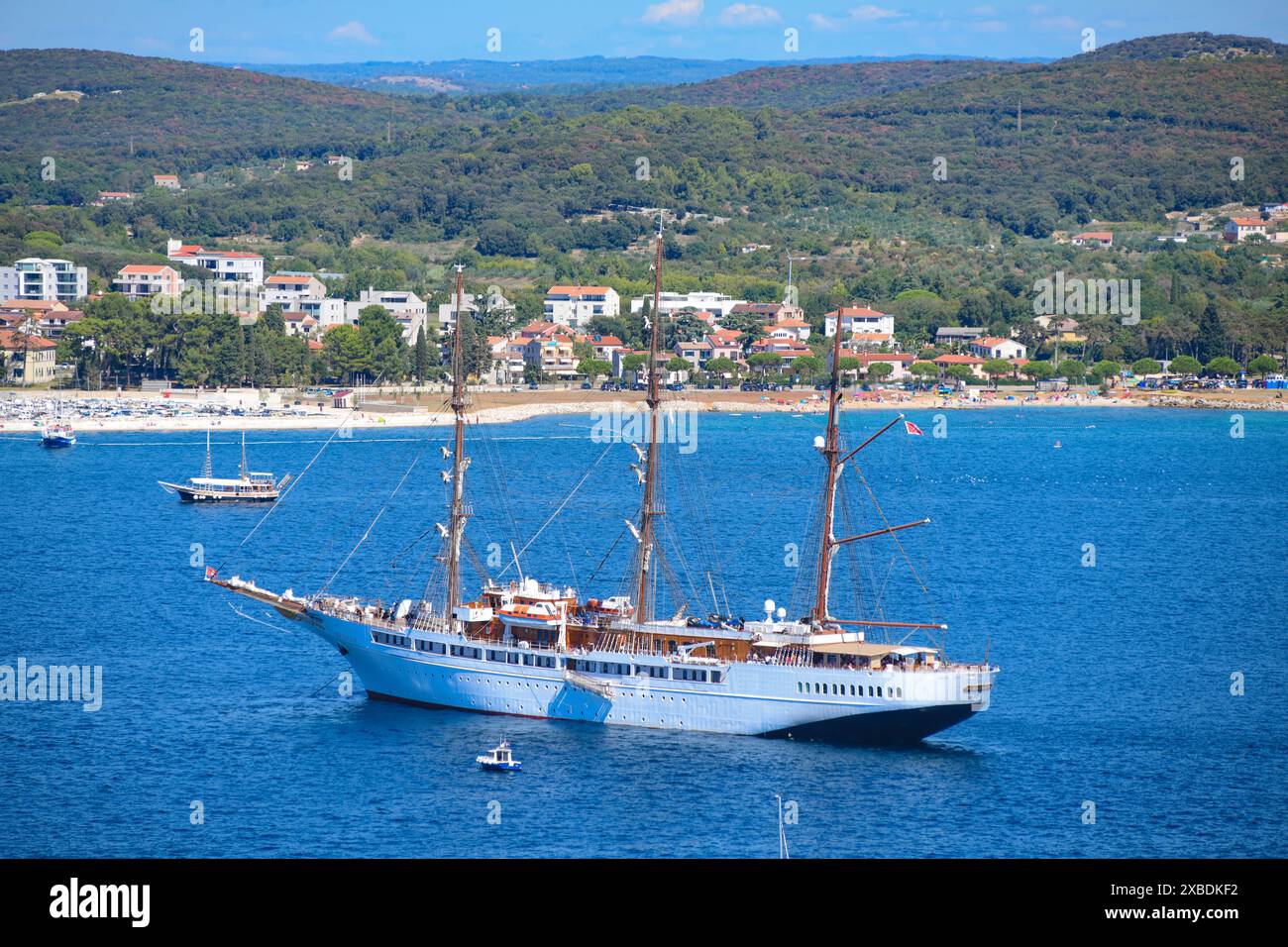 Sea Cloud II Bootstour. Rovinj, Kroatien. Stockfoto