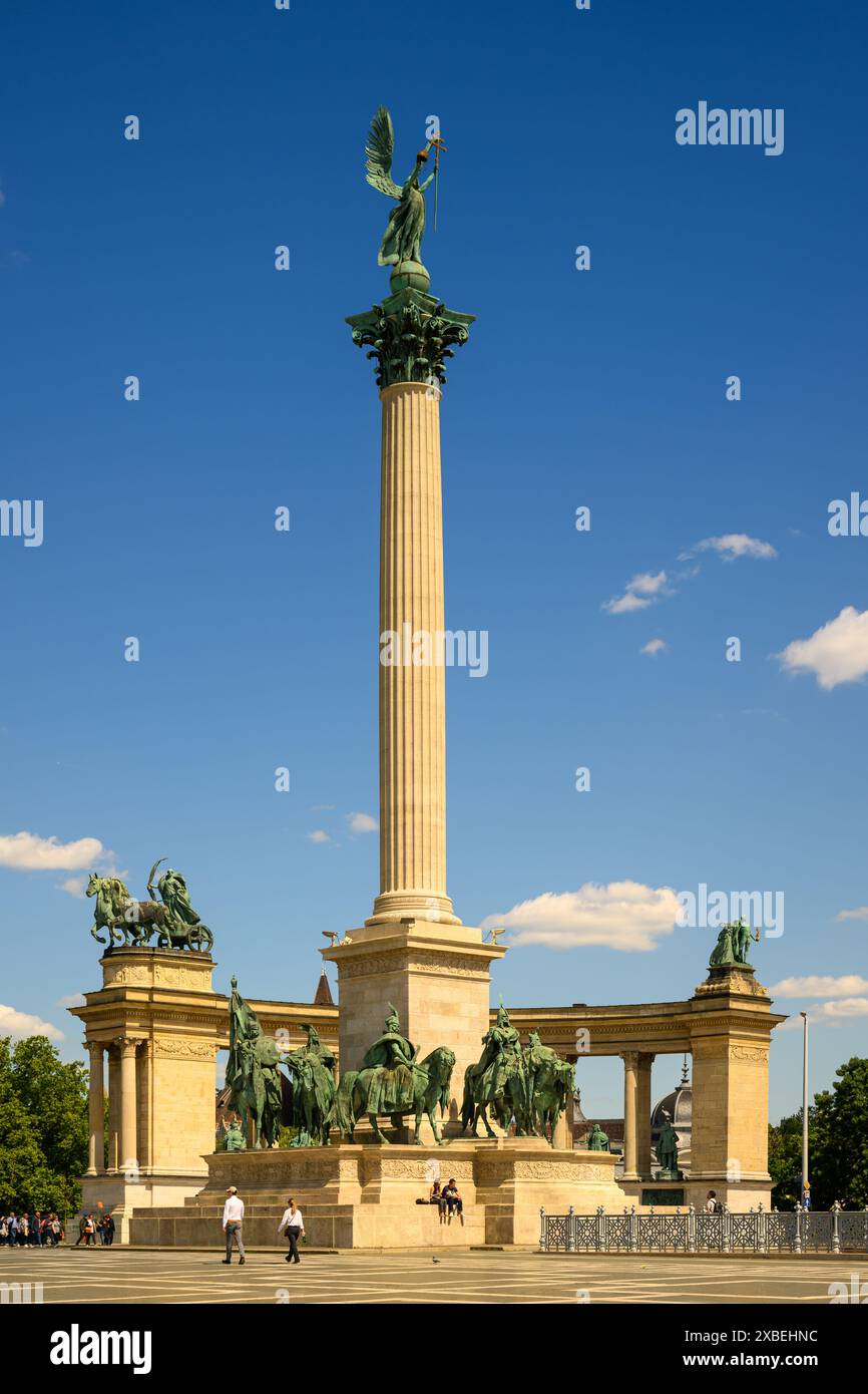 Heldenplatz, Budapest, Ungarn Stockfoto