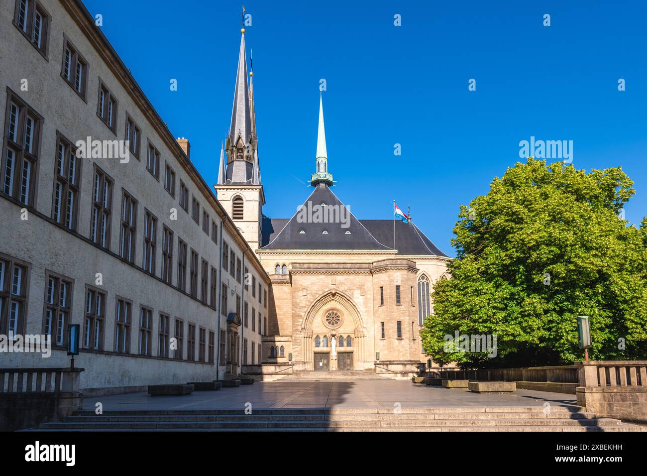 Die Kathedrale Notre Dame ist eine römisch-katholische Kathedrale von Luxemburg Stockfoto