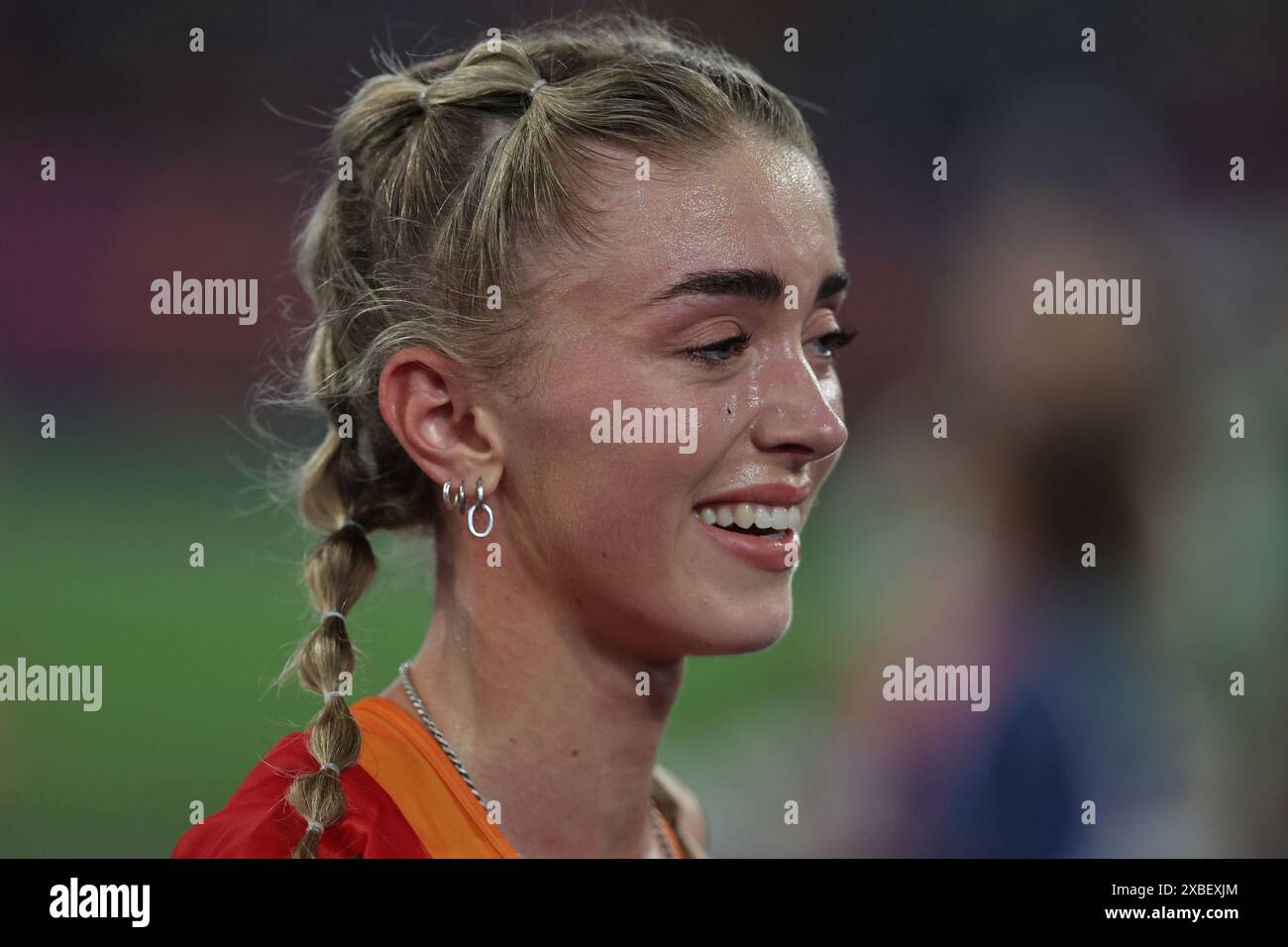 Rom, Italien 11.06.2024: Diane VAN es, Silbermedaille Nadia BATTOCLETTI tritt an und gewinnt Goldmedaille während des 10000m langen Frauenfinales in European Athletics Cha Stockfoto