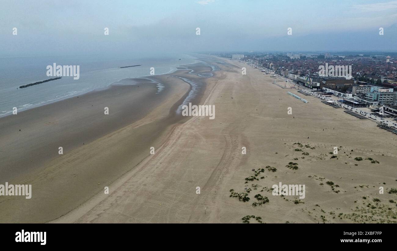 Drohnenfoto Dunkirk Beach Frankreich europa Stockfoto