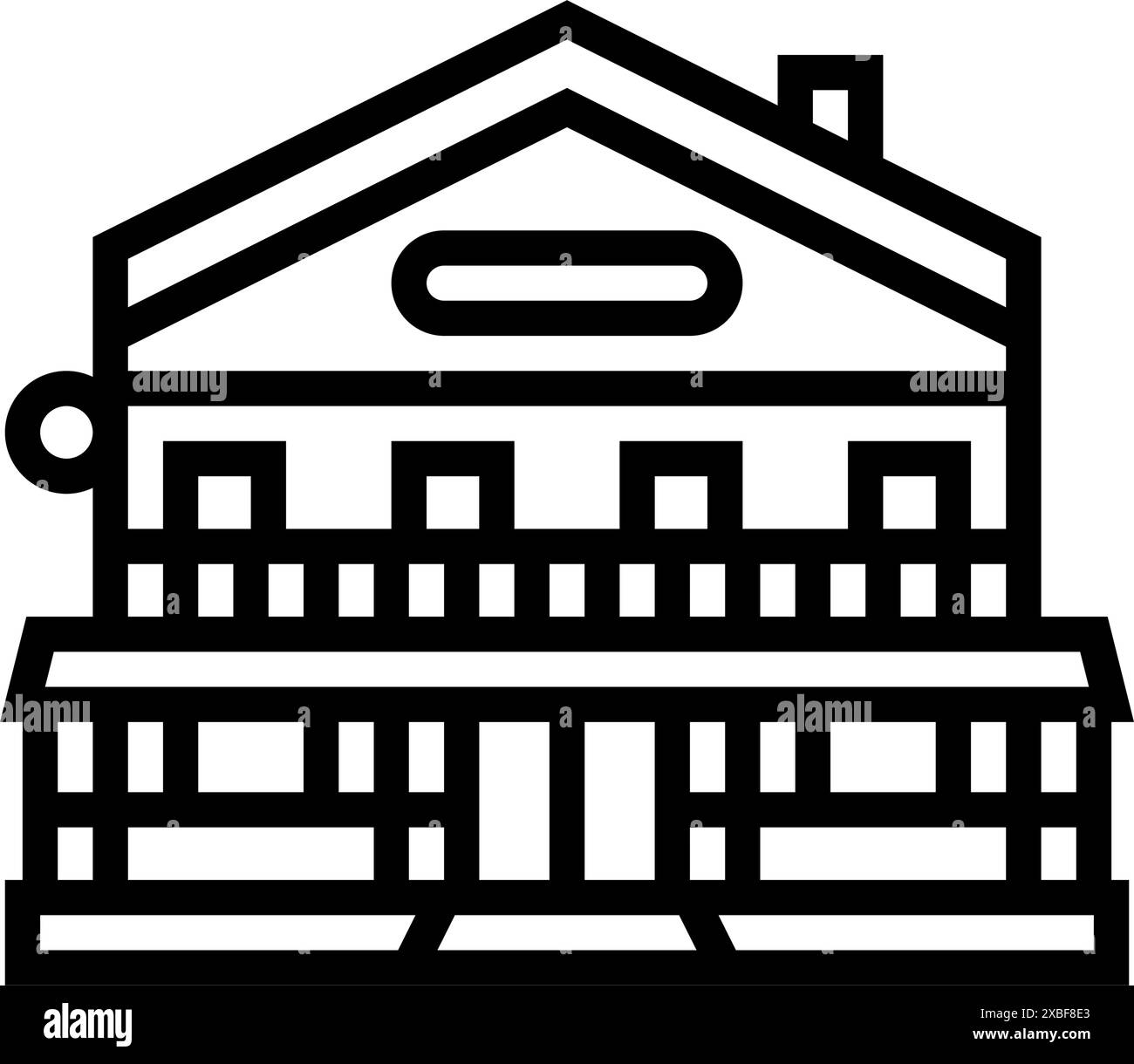 Taverna Street Food Café Linie Symbol Vektor Illustration Stock Vektor