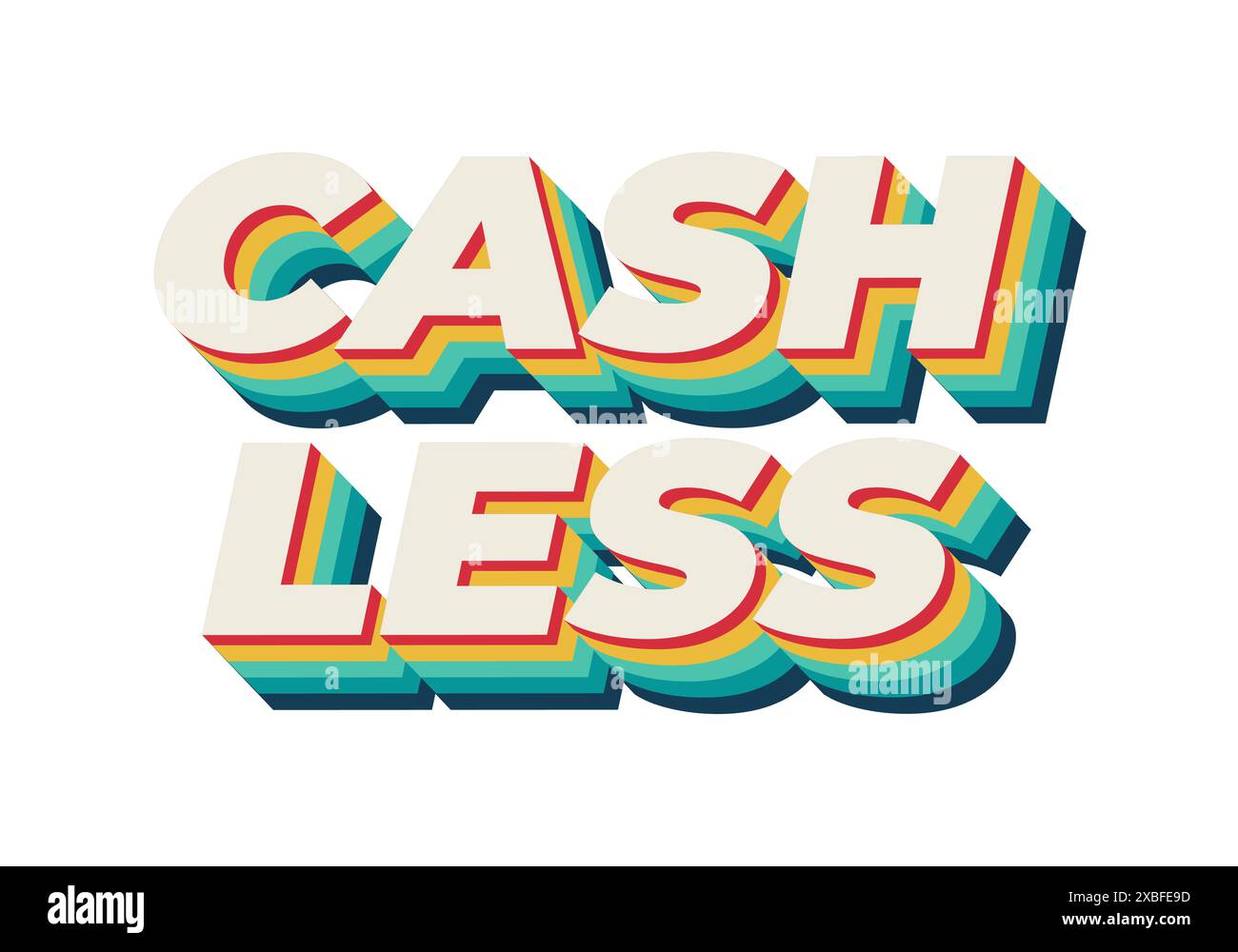 Fahrlässig. Texteffektkonstruktion im 3D-Stil mit guten Farben Stock Vektor