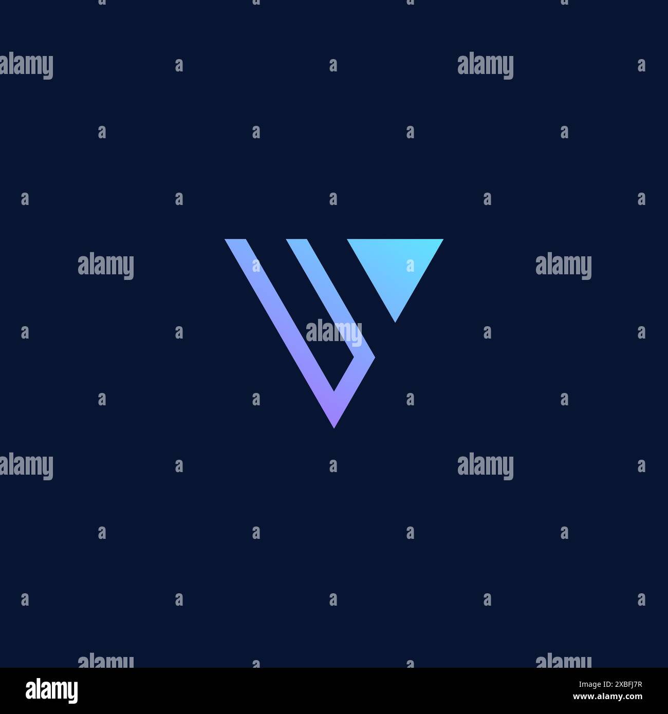 Einfaches Logodesign mit Buchstabe V. V Anfangslogo Stock Vektor