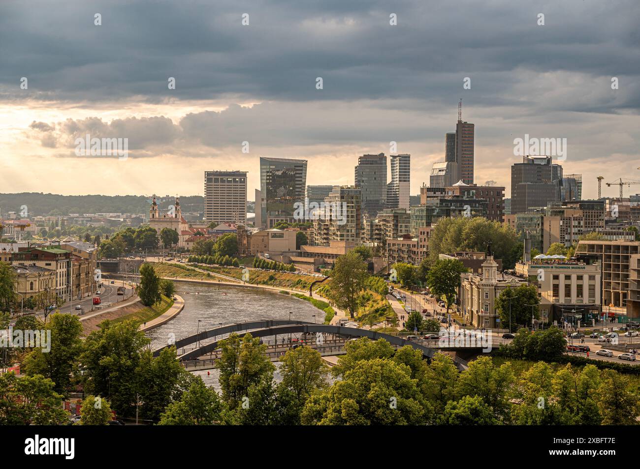 Geschäftsgebäude im zentralen Geschäftsviertel von Vilnius im Geschäftszentrum von vilnius Stockfoto