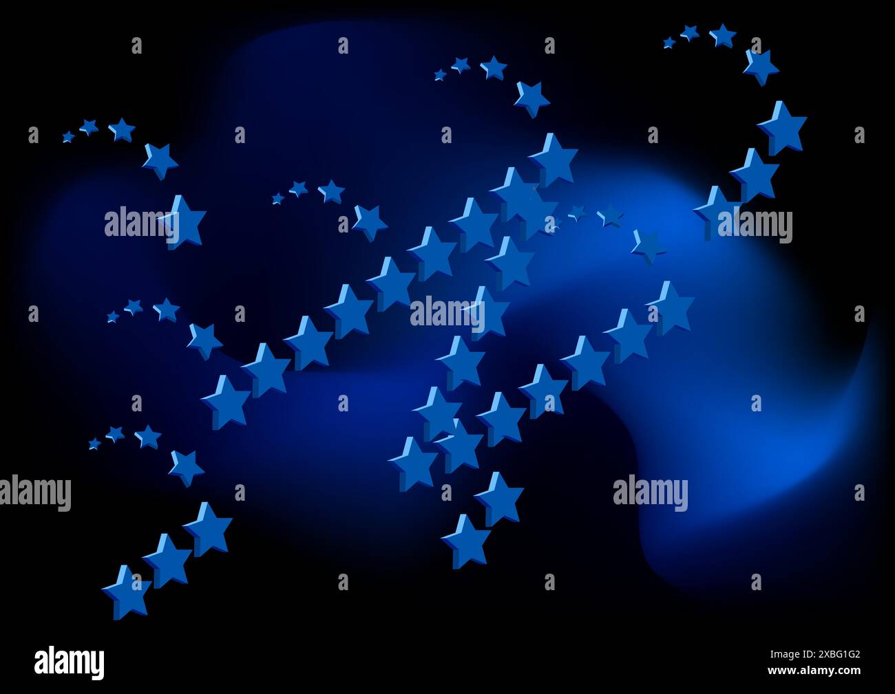 Abstrakte Sterne auf blauer Hintergrund-Vektorillustration Stock Vektor