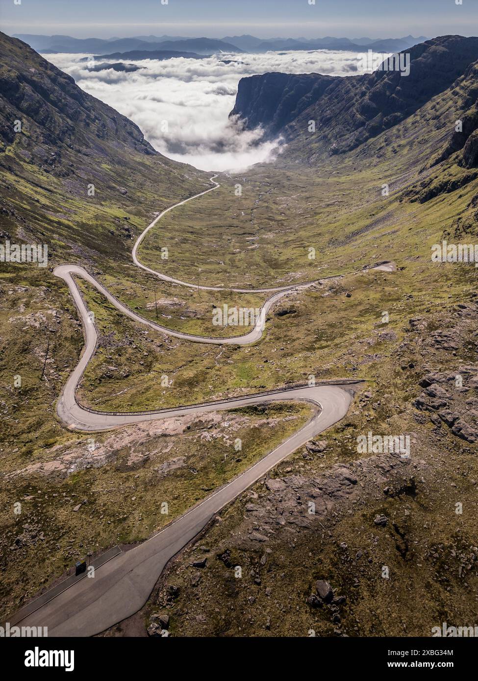 Bealach Na Ba - Applecross Pass Stockfoto