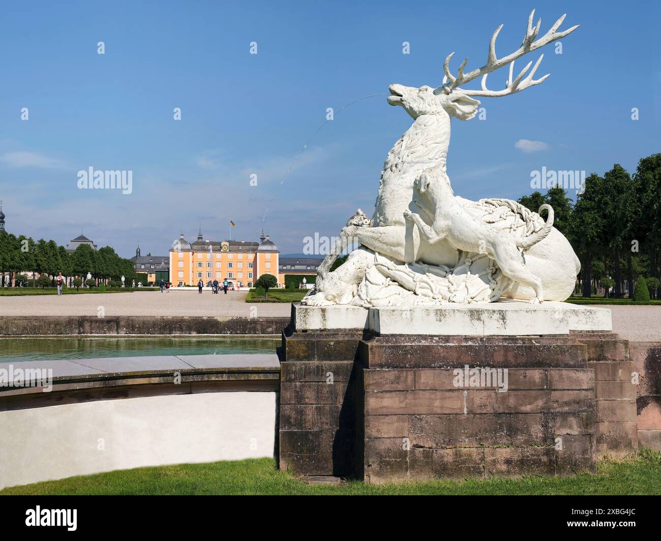 Geographie / Reise, Deutschland, Baden-Württemberg, Schlosspark, BRUNNEN, SCHLOSS, ZUSÄTZLICHE RECHTE-CLEARANCE-INFO-NICHT-VERFÜGBAR Stockfoto
