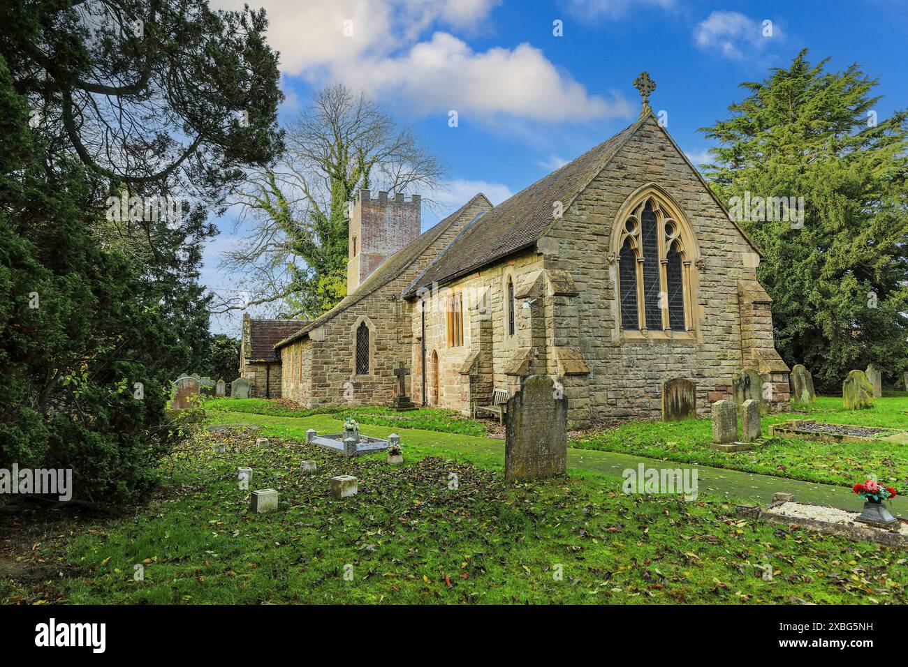 St. Peter's Anglican Parish Church, Gayton, Staffordshire, England, Großbritannien Stockfoto