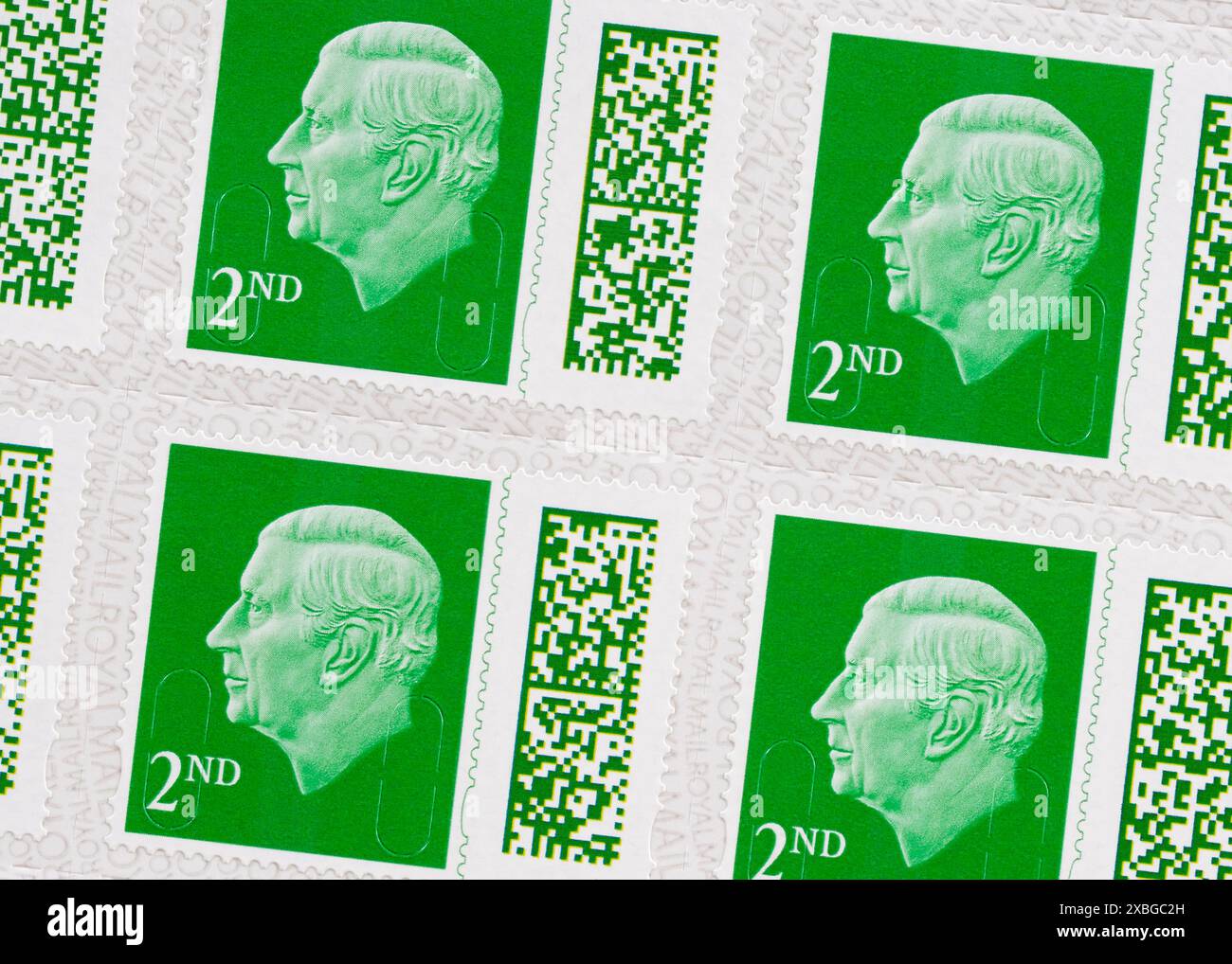 King Charles Briefmarken, Großbritannien Stockfoto