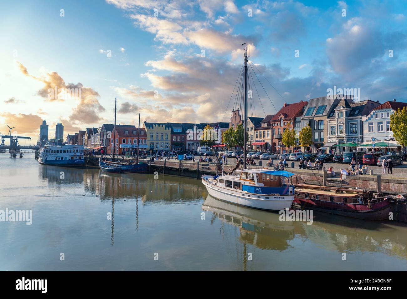 Geografie / Reise, Deutschland, Schleswig-Holstein, historische Ansicht von am Binnenhafen, Husum, ADDITIONAL-RIGHTS-CLEARANCE-INFO-NOT-AVAILABLE Stockfoto