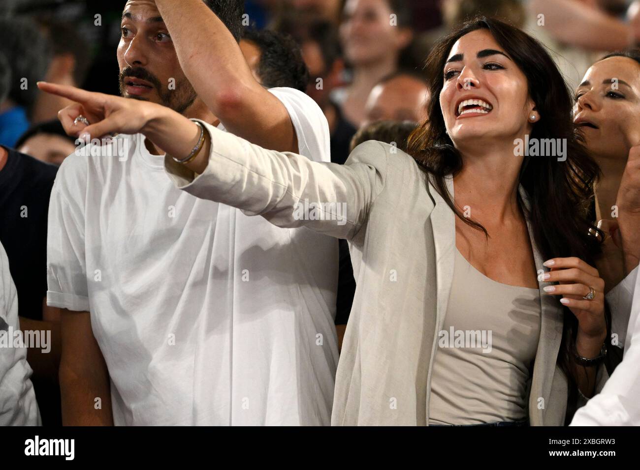 Chiara Bontempi, Ehefrau von Gianmarco Tamberi von Italien, reagiert