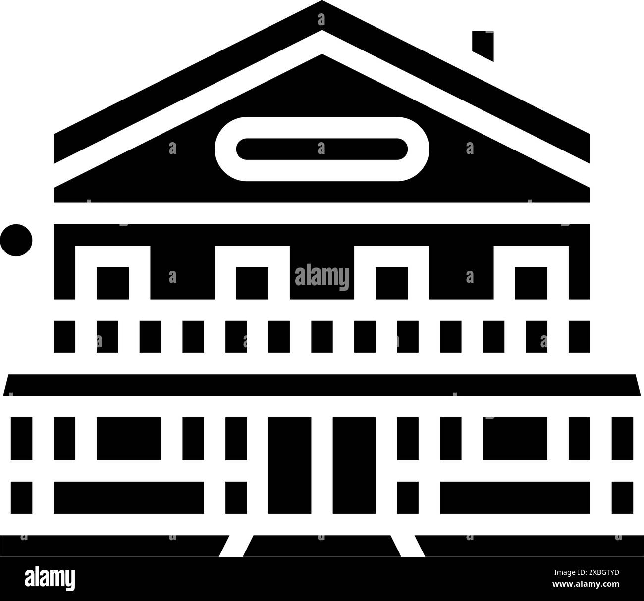 Taverna Street Food Café Glyph Icon Vektor Illustration Stock Vektor