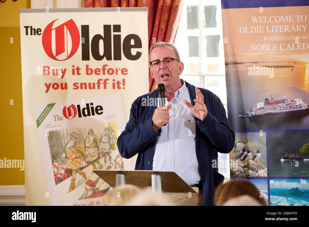 Rev. Richard Coles beim Oldie Literary Lunch 24. 11.6-24 Stockfoto