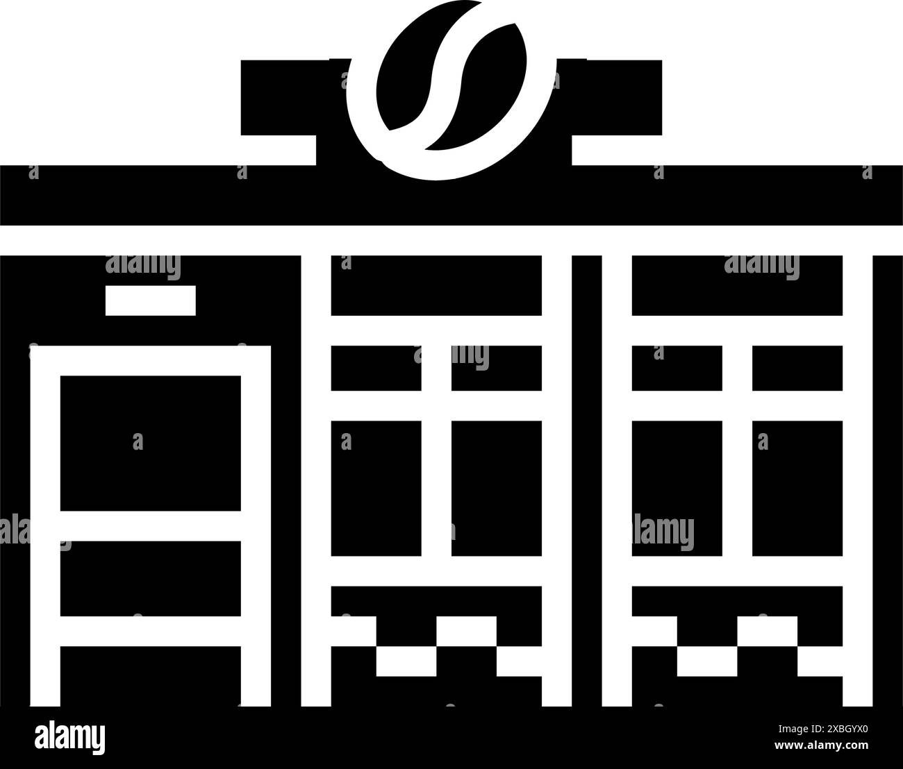 Kaffeehaus Street Food Café Glyph Icon Vektor Illustration Stock Vektor