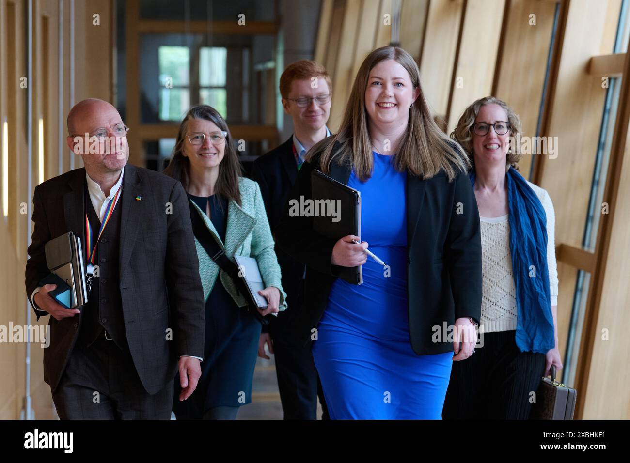 Edinburgh Schottland, Vereinigtes Königreich 12. Juni 2024. Scottish Green Party Gillian Mackay im Scottish Parliament for the Stage 3 Procedures: Abtreibungsdienste (Safe Access Zones) (Scotland) Bill. Credit sst/alamy Live News Stockfoto