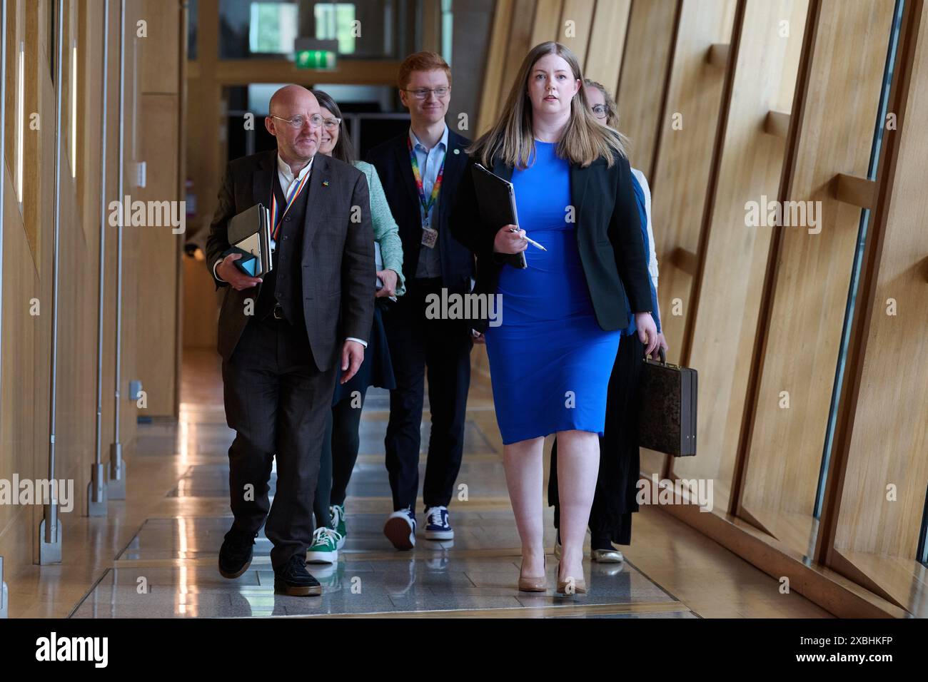 Edinburgh Schottland, Vereinigtes Königreich 12. Juni 2024. Scottish Green Party Gillian Mackay im Scottish Parliament for the Stage 3 Procedures: Abtreibungsdienste (Safe Access Zones) (Scotland) Bill. Credit sst/alamy Live News Stockfoto