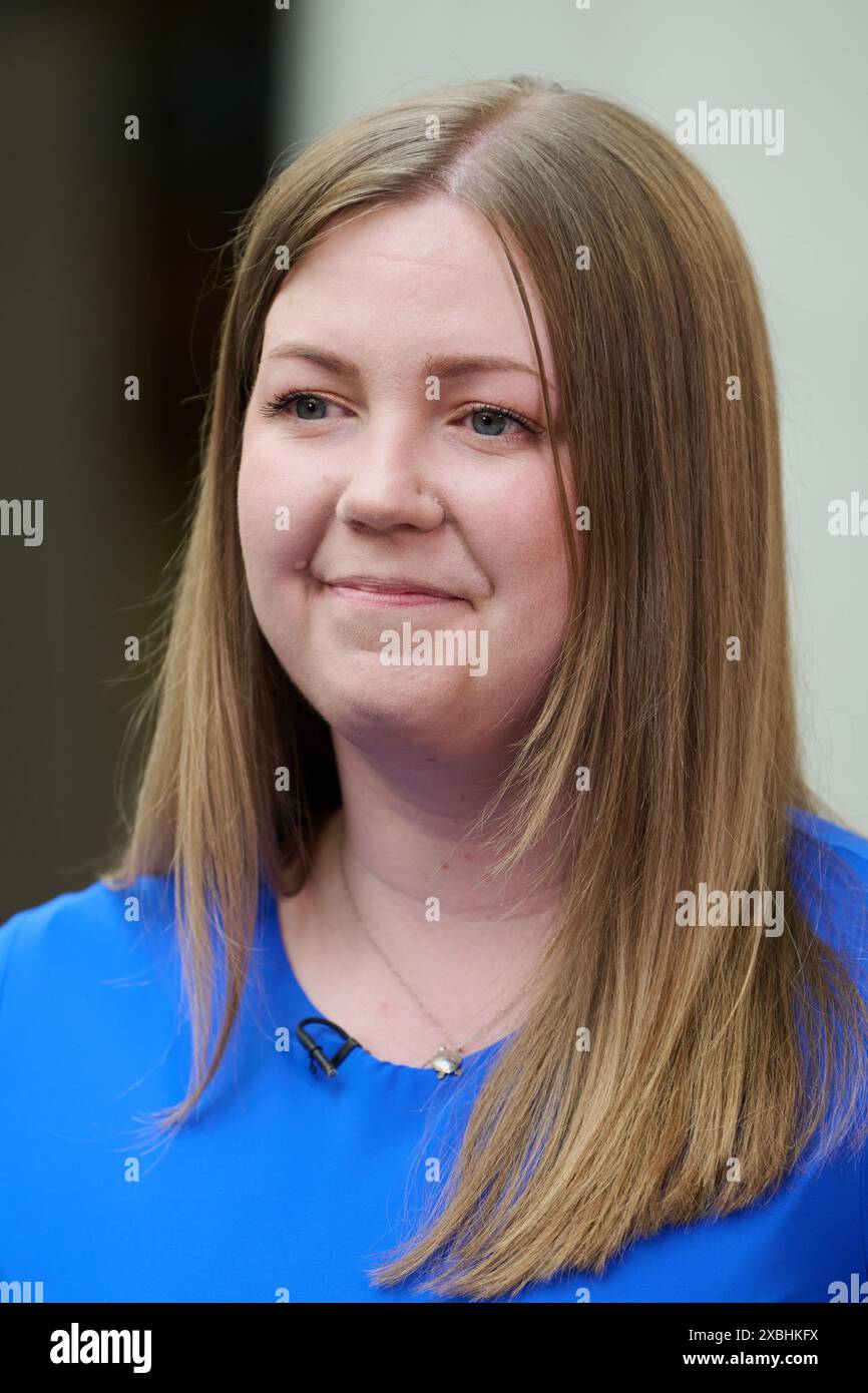 Edinburgh Schottland, Vereinigtes Königreich 12. Juni 2024. Scottish Green Party Gillian Mackay im Scottish Parliament for the Stage 3 Procedures: Abtreibungsdienste (Safe Access Zones) (Scotland) Bill. Credit sst/alamy Live News Stockfoto