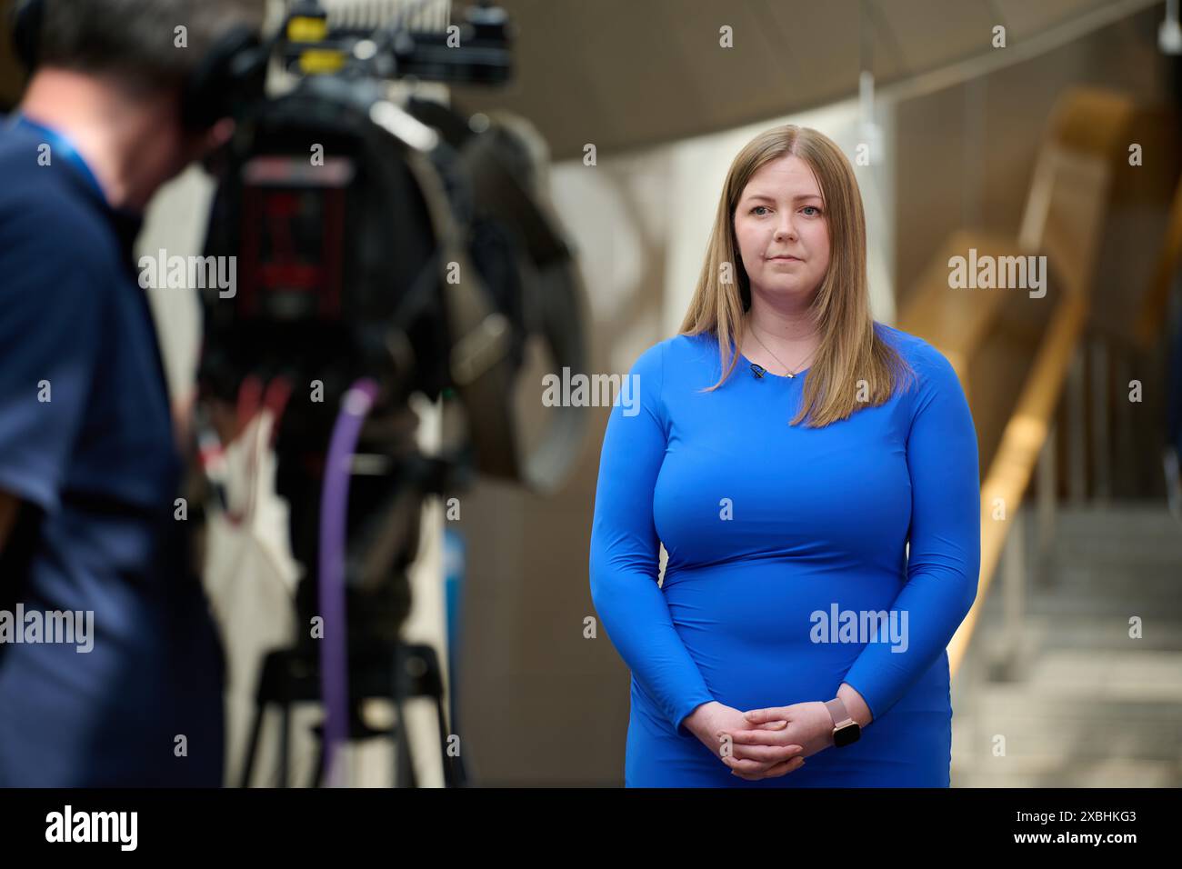 Edinburgh Schottland, Vereinigtes Königreich 12. Juni 2024. Scottish Green Party Gillian Mackay im Scottish Parliament for the Stage 3 Procedures: Abtreibungsdienste (Safe Access Zones) (Scotland) Bill. Credit sst/alamy Live News Stockfoto