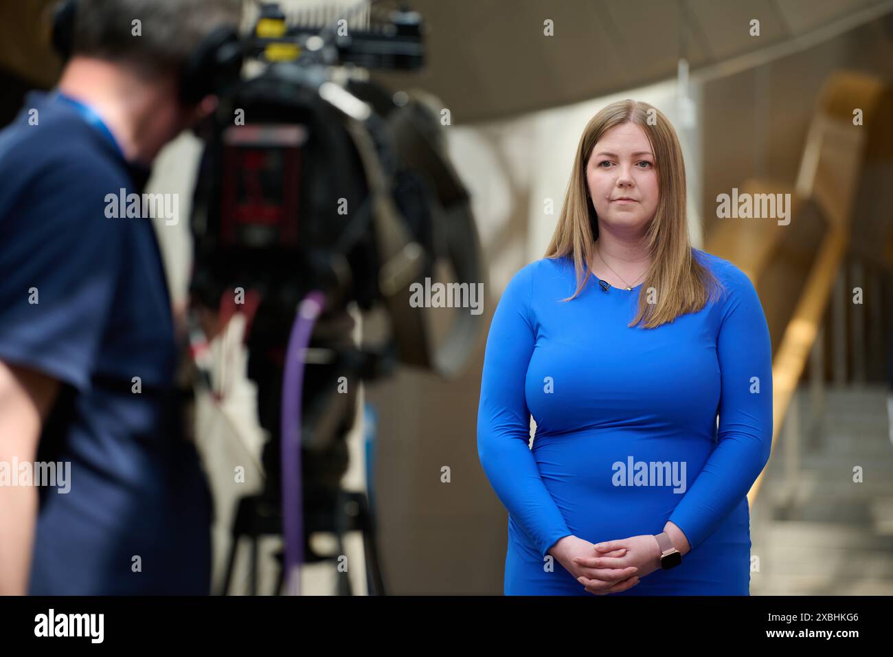 Edinburgh Schottland, Vereinigtes Königreich 12. Juni 2024. Scottish Green Party Gillian Mackay im Scottish Parliament for the Stage 3 Procedures: Abtreibungsdienste (Safe Access Zones) (Scotland) Bill. Credit sst/alamy Live News Stockfoto
