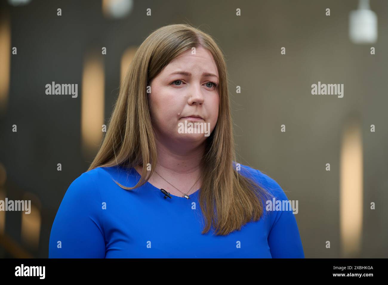 Edinburgh Schottland, Vereinigtes Königreich 12. Juni 2024. Scottish Green Party Gillian Mackay im Scottish Parliament for the Stage 3 Procedures: Abtreibungsdienste (Safe Access Zones) (Scotland) Bill. Credit sst/alamy Live News Stockfoto