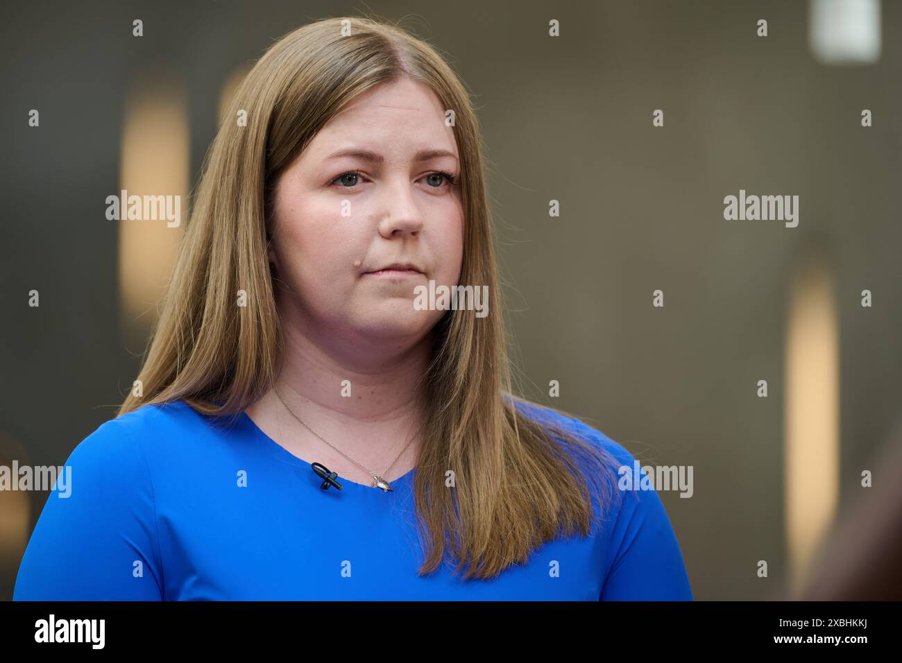 Edinburgh Schottland, Vereinigtes Königreich 12. Juni 2024. Scottish Green Party Gillian Mackay im Scottish Parliament for the Stage 3 Procedures: Abtreibungsdienste (Safe Access Zones) (Scotland) Bill. Credit sst/alamy Live News Stockfoto