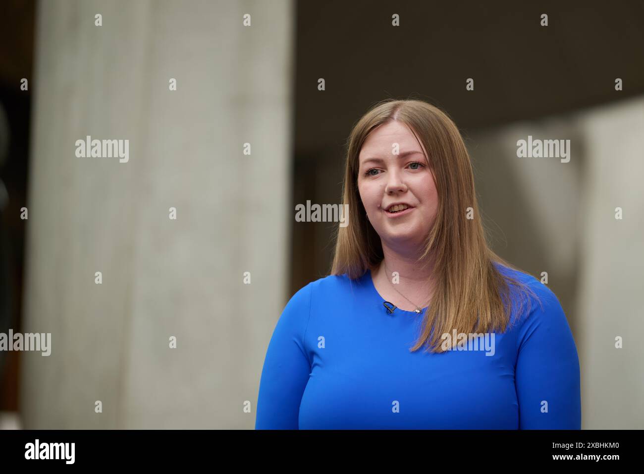 Edinburgh Schottland, Vereinigtes Königreich 12. Juni 2024. Scottish Green Party Gillian Mackay im Scottish Parliament for the Stage 3 Procedures: Abtreibungsdienste (Safe Access Zones) (Scotland) Bill. Credit sst/alamy Live News Stockfoto