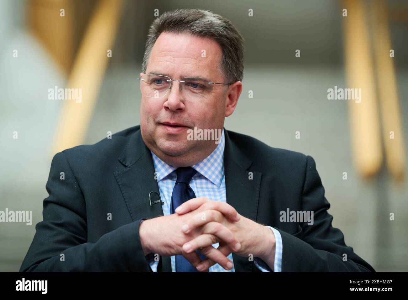 Edinburgh Schottland, Vereinigtes Königreich 12. Juni 2024. Die schottische Konservative und Unionistische Partei Craig Hoy im schottischen Parlament. Credit sst/alamy Live News Stockfoto